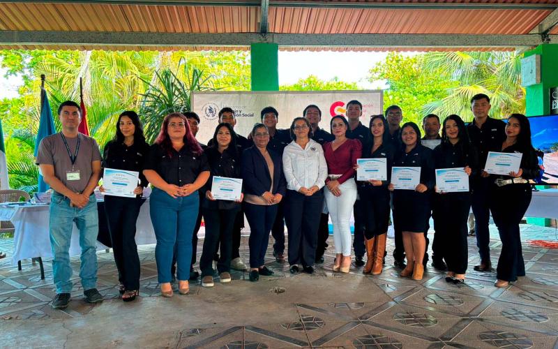 29 jóvenes de Santa Catarina Mita, Jutiapa, finalizaron los cursos de formación técnica a través del Programa Nacional de Escuelas Taller.