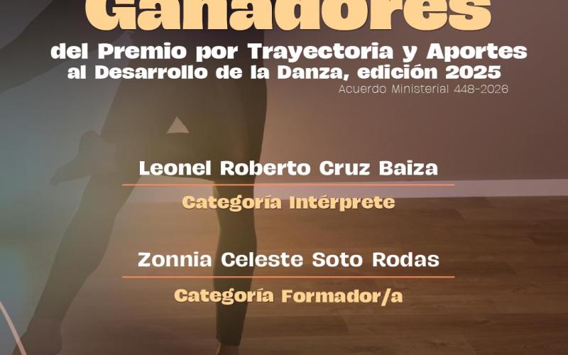 Premio por Trayectoria y Aportes al Desarrollo de la Danza, edición 2025