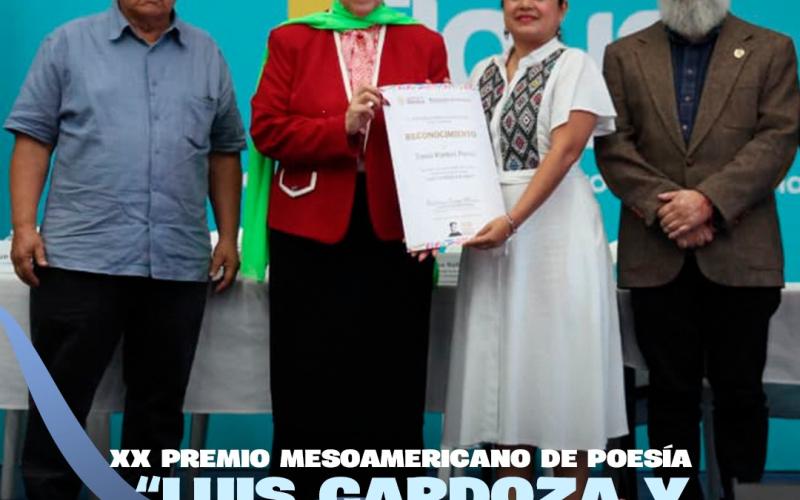 Tania Ramos Pérez recibe el Premio Mesoamericano de Poesía