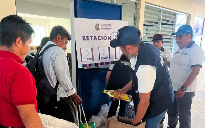 Familias de San Raymundo beneficiadas con alimentos