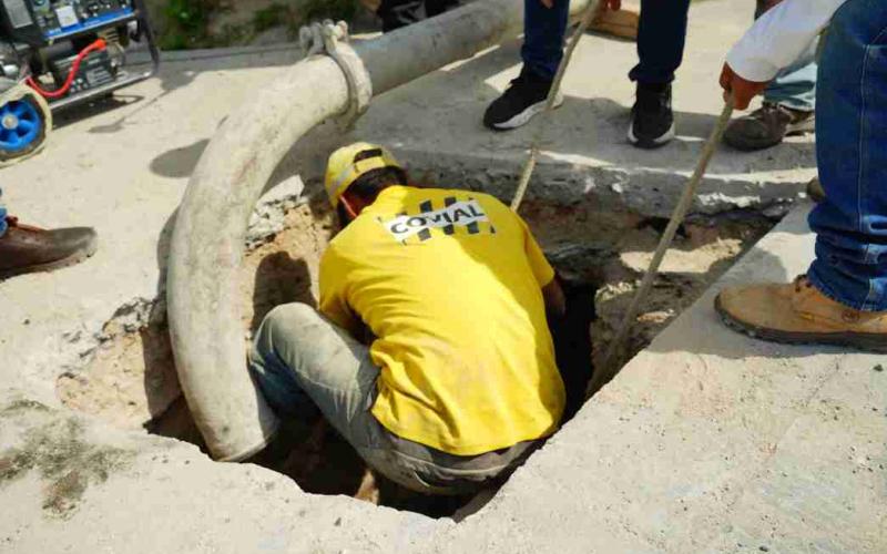 Finaliza con éxito la reparación de tubería transversal en el kilómetro 11.2 de la Ruta CA-9 Norte