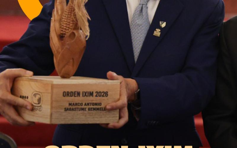 Orden Ixim 2026 reconoce a Marco Antonio Sagastume