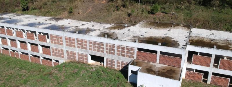 Hospital San Pedro Necta antes de reiniciar los trabajos de construcción