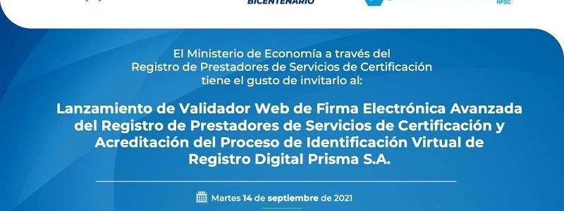 Conferencia de prensa virtual del lanzamiento Validador Web Firma Electrónica Avanzada