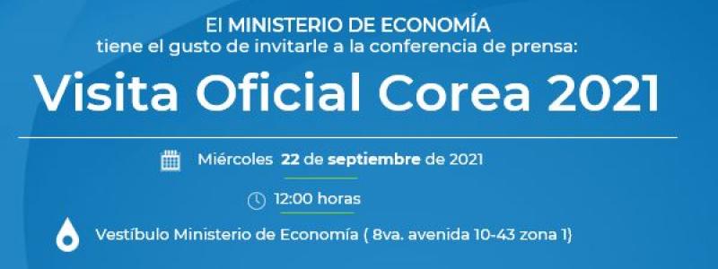 El Ministerio de Economía, junto a representantes de sectores productivos de Guatemala informarán sobre los objetivos de la visita oficial a Corea del Sur.