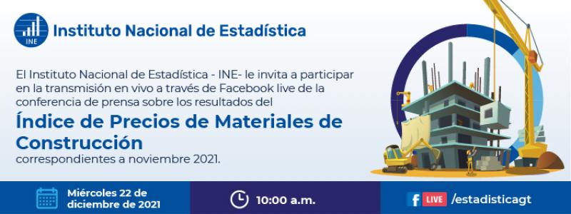 Índice de Precios de Materiales de Construcción noviembre 2021