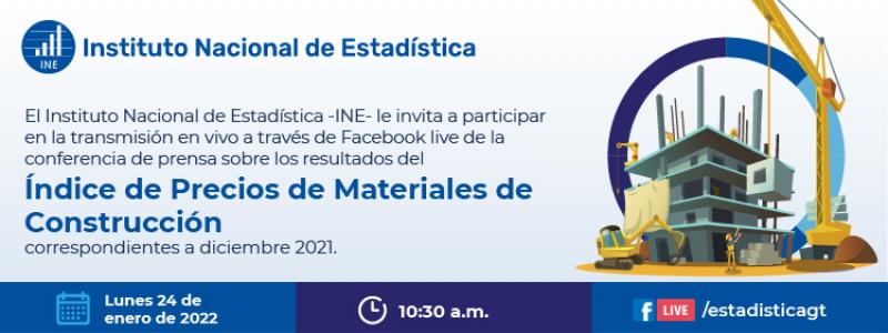 Índice de Precios de Materiales de Construcción diciembre 2021