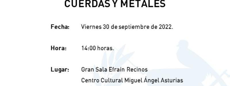 Concierto Didáctico Cuerdas y Metales.