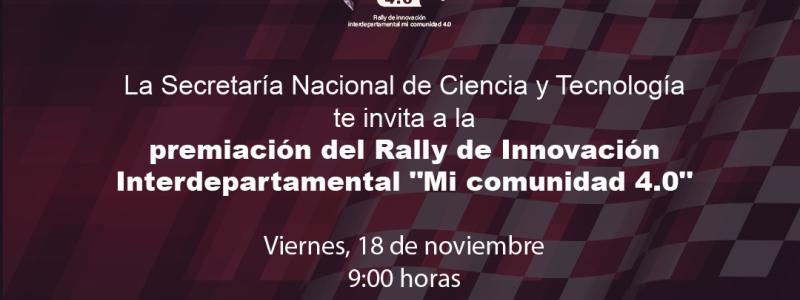 Premiación Rally de Innovación Interdepartamental "Mi Comunidad 4.0"