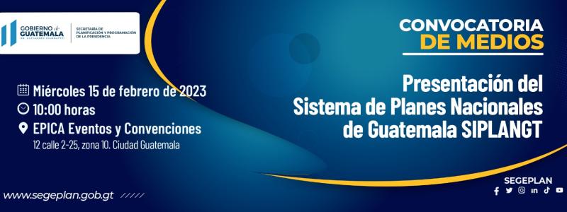 Presentación del Sistema de Planes Nacionales de Guatemala SIPLANGT