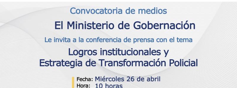 Convocatoria de prensa para informar de logros institucionales
