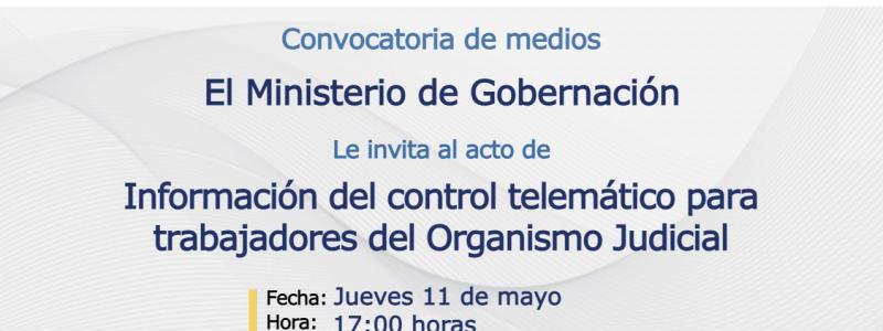 Información del control telemático para trabajadores del Organismo Judicial 
