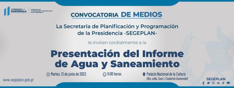 Presentacion del Informe de Agua y Saneamiento