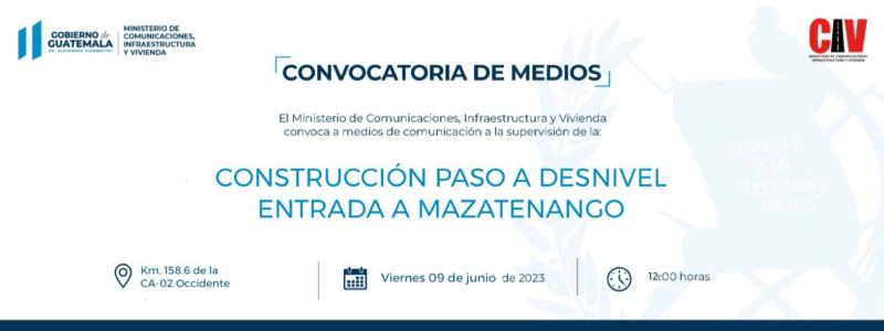 CIV convoca conferencia de prensa, entrada a Mazatenango. 