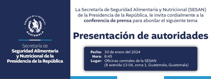 Presentación de autoridades ante la prensa