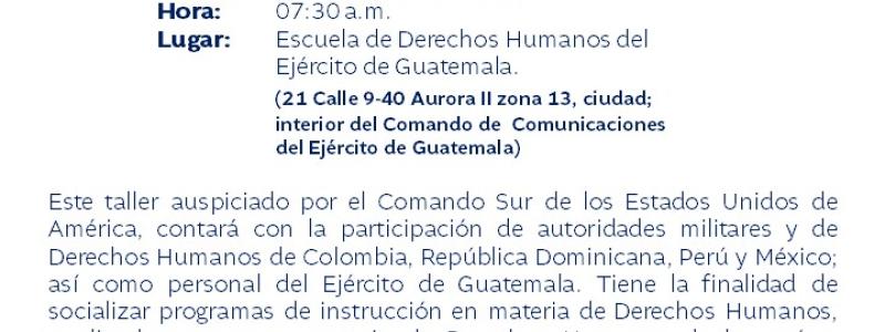 Inauguración del Taller de Educación y  Capacitación de Derechos Humanos.
