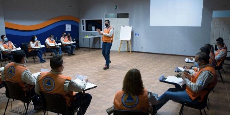 Colaboradores de la Secretaría Ejecutiva de la CONRED reciben Curso Básico del Sistema de Comando de Incidentes -CBSCI-.