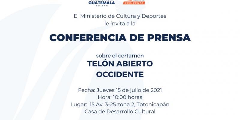 Conferencia de prensa Telón Abierto Occidente en Totonicapán