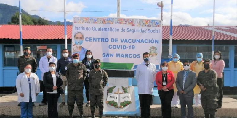 Centro de Vacunación en San Marcos. 