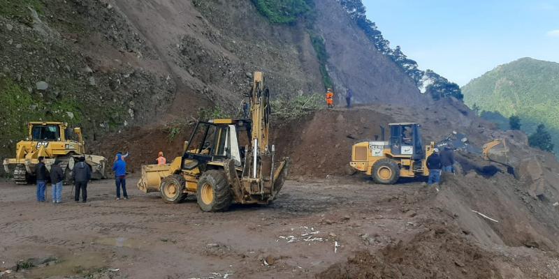 Acciones en el derrumbe entre Tajumulco y San Pablo, San Marcos.