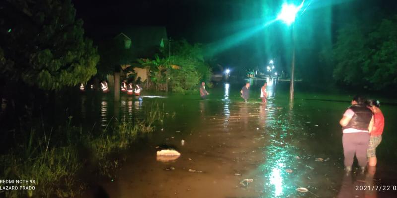 Inundación en Chahal, Alta Verapaz.