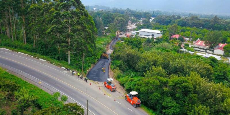 tramo de conexión entre la Antigua Guatemala y Ciudad Vieja con la Ruta Nacional 14
