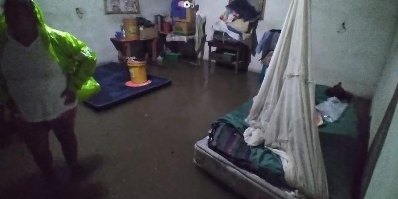 Inundación en aldea El Guacamayo, Los Amates, Izabal.