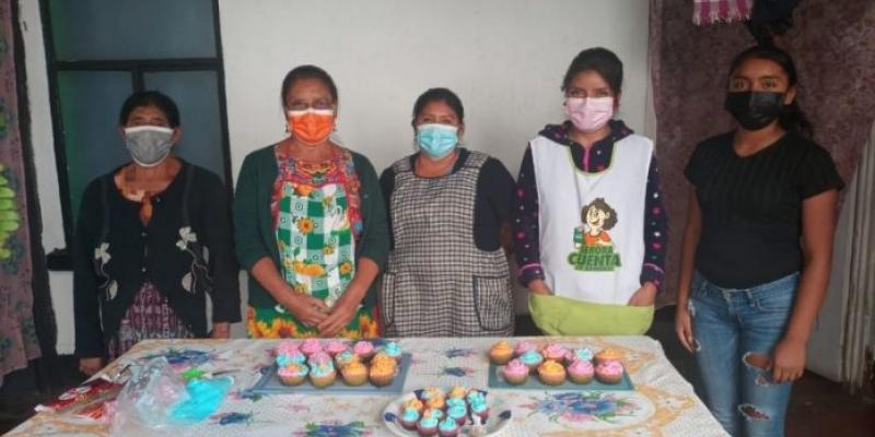 Las beneficiarias realizaron algunos eventos comerciales cumpliendo los protocolos de bioseguridad por la pandemia.