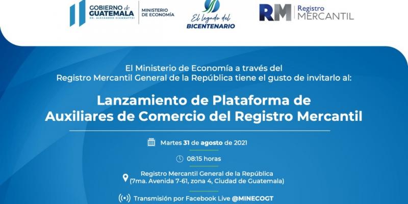 Invitación Conferencia de Prensa en Sede del Registro Mercantil,  7ma. Ave. 7-61, Zona 4.