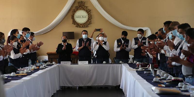 reunión de trabajo con el personal mides de Huehuetenango