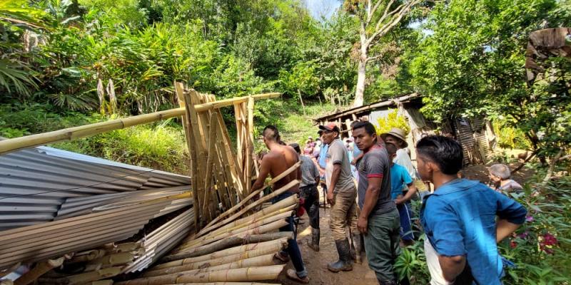 Deslizamiento de tierra en el caserío Chimulac, Chisec, Alta Verapaz.