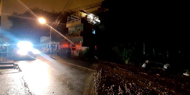 Flujo de lodo en la colonia Barrio Nuevo, Guatemala, Guatemala.