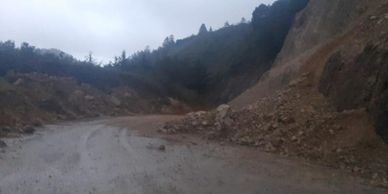 Registro de un derrumbe en el departamento de Huehuetenango.