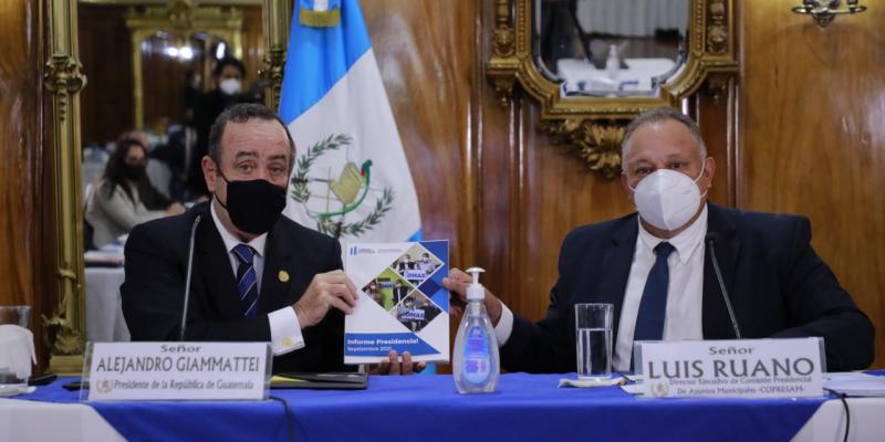 ING Luis ruano y Presidente Dr. Alejandro Giammattei