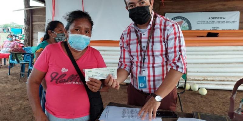 Familias beneficiadas con Subsidio Monetario Directo para compra de alimentos