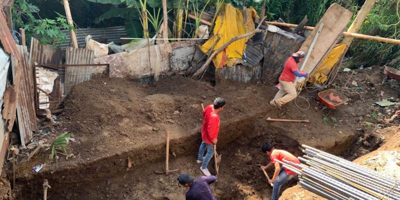 Ejecución de muro de contención 