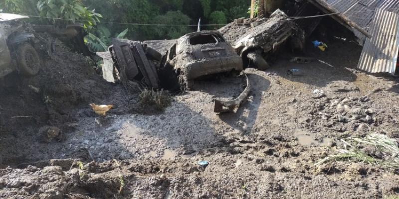 Deslizamiento en zona 6 de la Ciudad de Guatemala.