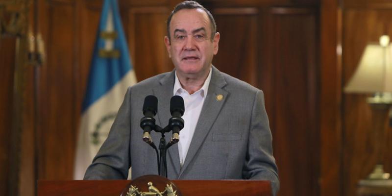 El Presidente Giammattei participó en el evento virtual.