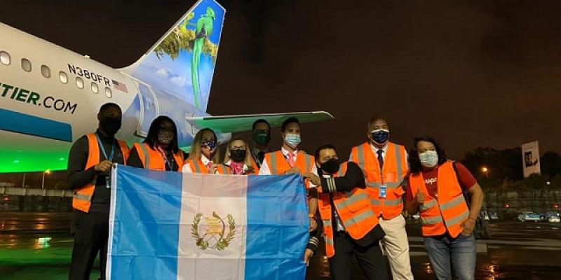 Vuelo de Frontier Airlines aterrizó en Guatemala.