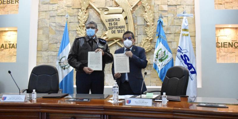 MINDEF y SAT, firman Convenio de cooperación interinstitucional.
