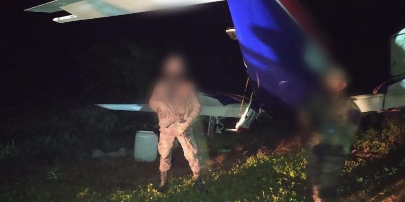 Aeronave localizada en Sayaxché, Petén.