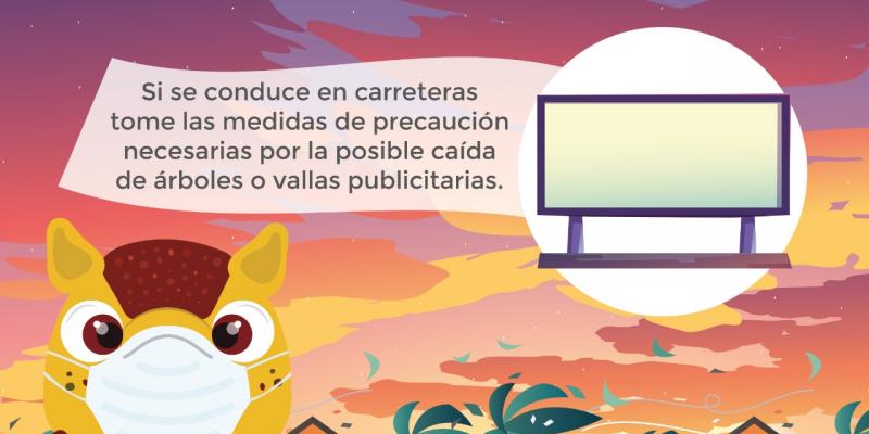 La SE-CONRED recomienda conducir en carreteras, tomando las medidas de precaución necesarias.