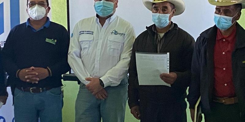 MAGA entrega finiquito a proyecto productivo en Huehuetenango 