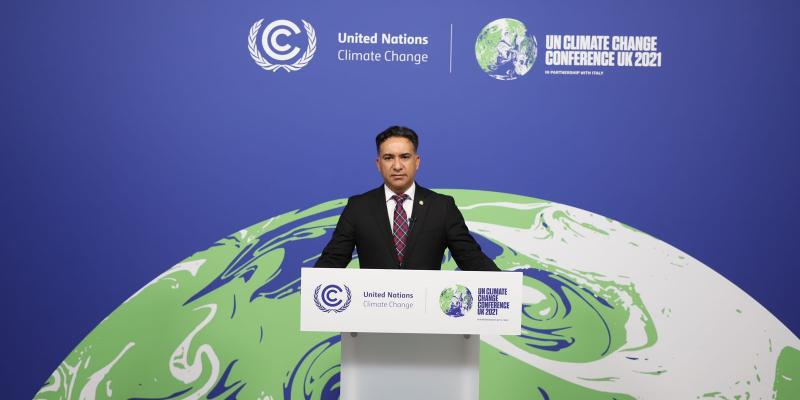 Ministro Mario Rojas Espino participa en la COP126 en Glasgow, Escocia.