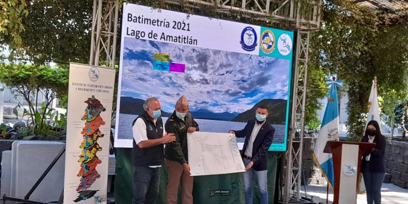Ministerio de la Defensa Nacional concluye levantamiento batimétrico en el Lago de Amatitlán