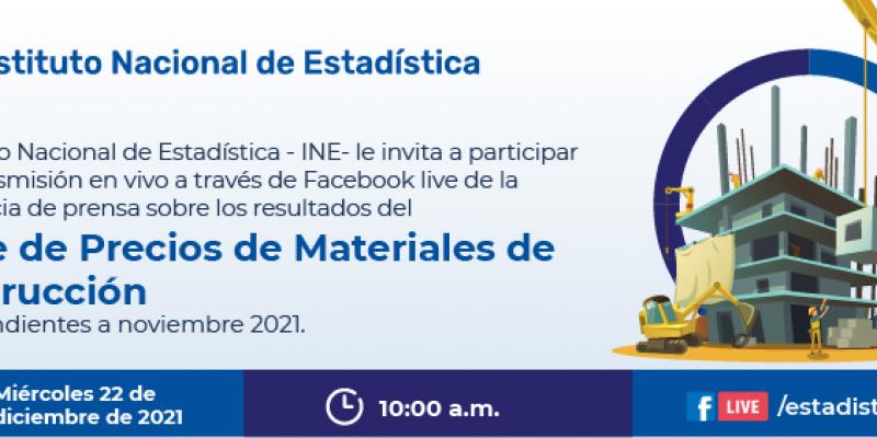Índice de Precios de Materiales de Construcción noviembre 2021