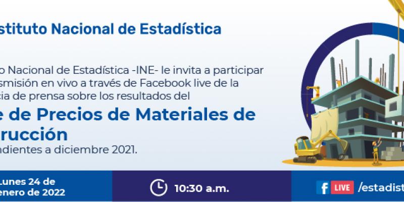 Índice de Precios de Materiales de Construcción diciembre 2021