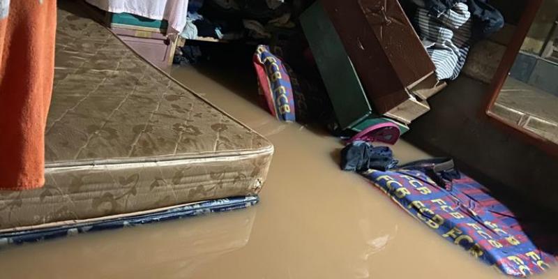 Registro de inundación en el departamento de Izabal.