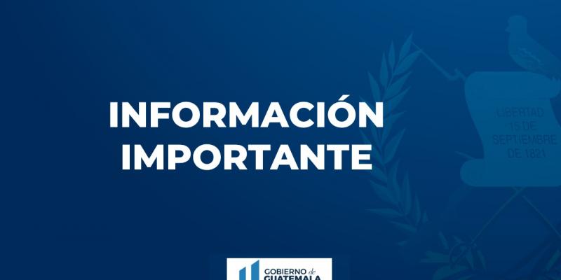 INFORMACIÓN IMPORTANTE