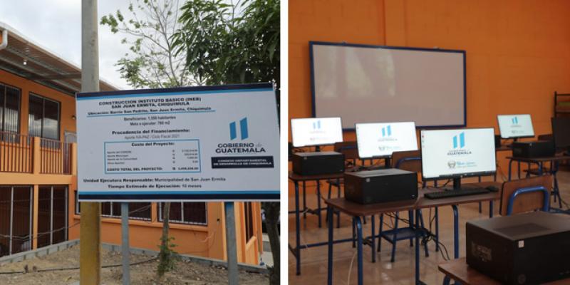 Chiquimula cuenta con dos obras de infraestructura educativa finalizadas, con la construcción del Instituto de Educación Básica (INEB) de San Juan Ermita y la ampliación de la Escuela de la aldea el Brasilar en Camotán, resultados de las acciones priorizadas y logros del Gobierno de Guatemala en materia de educación.